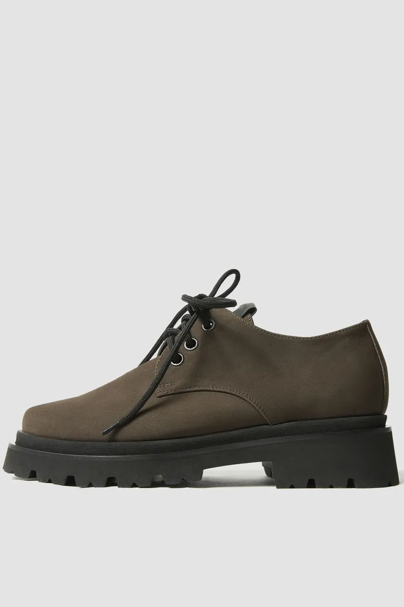 BOHEMA BOHEMA Damen vegan Schuhe Chunky Derby Schokoladenbraun, Dunkelbraun, – Produktbild 2 von 2