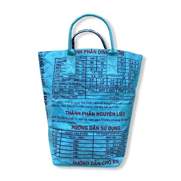 Beadbags Beadbags Kleine Universaltasche / Wäschesack aus recycelten Reissack Ri9.2, Mittelblau, – Produktbild 4 von 4