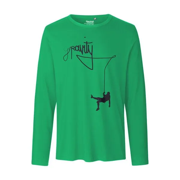 HANDGEDRUCKT HANDGEDRUCKT "Gravity" Männer Longsleeve, Green, – Produktbild 2 von 3