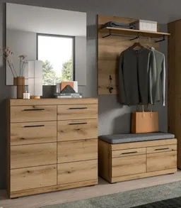 Inn.Furn Schuhkommode Shawn (Schuhschrank in Evoke Eiche, 2-türig, 90 x 96 cm), 2 Schubladen mit Vollauszug – Produktbild 1 von 1