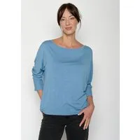 GreenBomb GREENBOMB Basic Simper - Gemütliches Longsleeve aus Viskose (LENZING ECOVERO) Mix / Fair & Vegan, Blau (gletscherblau), – Produktbild 1 von 1