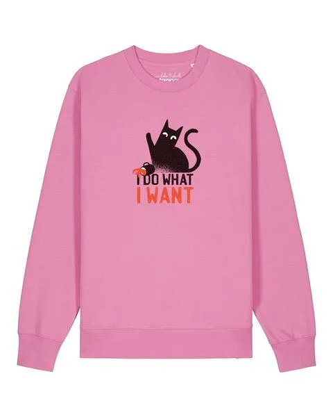 watapparel watapparel Sweatshirt Unisex Cat, Bubble pink, – Produktbild 1 von 2