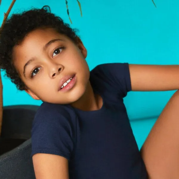 comazo|earth comazo|earth Fairtrade Natur Kinder Shirt kurzarm | GOTS zerftifiziert, Marine, – Produktbild 1 von 3