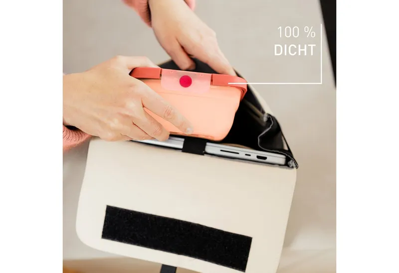 EMSA EMSA 3er-Set Frischhaltedosen aus Kunststoff "oneClick" 0,5l, 1,2l, 2,3 l, Orange, – Produktbild 4 von 6