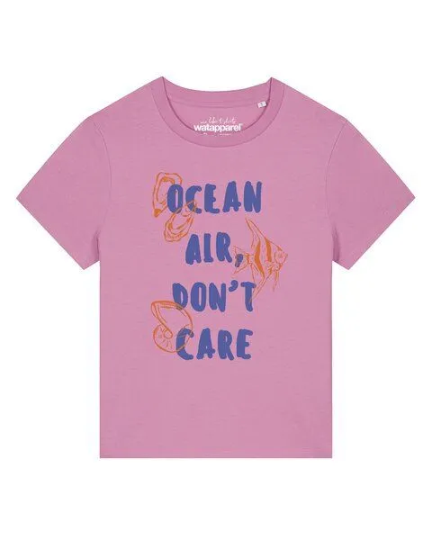 watapparel watapparel T-Shirt Frauen Ocean air dont care, Bubble pink, – Produktbild 1 von 2