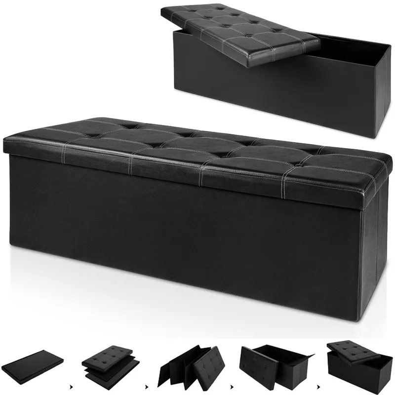 Casaria® Casaria Deuba Sitzbank/Sitztruhe schwarz – Produktbild 1 von 1