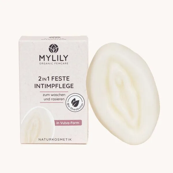 MYLILY MYLILY 2in1 Intimpflege - Vulva Waschstück mit Bio-Sheabutter – Produktbild 1 von 3