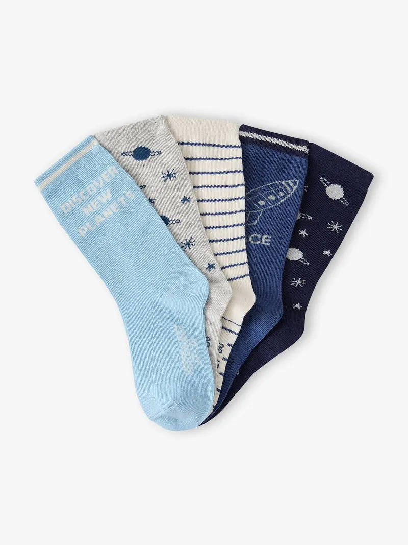 Vertbaudet 5er-Pack Socken Jungen, Blau, – Produktbild 2 von 2