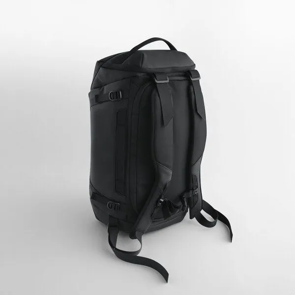 Quadra Quadra Zürich 35 Litre Hybrid Holdall Recycling Material mit matter PU - Beschichtung Tasche und Rucksack Backpack, Schwarz, – Produktbild 3 von 3
