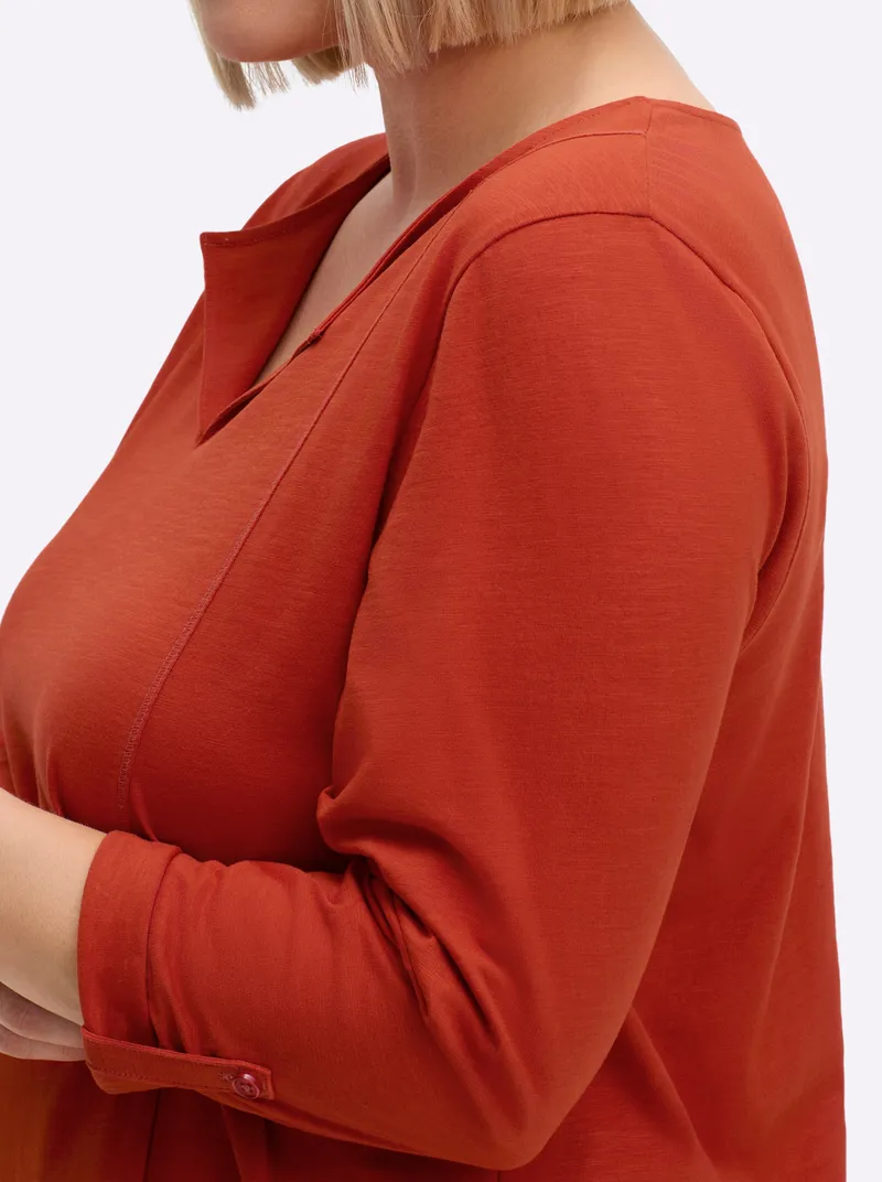 sheego Longshirt rostrot, Rostrot, – Produktbild 2 von 2
