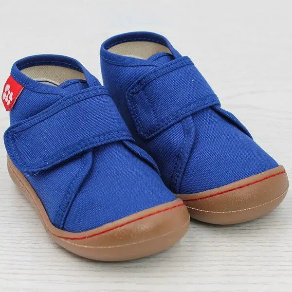 Pololo Pololo Halbschuh/ Lauflerner "Primero" aus Baumwolle, Größen 20-27, Blau, – Produktbild 1 von 4