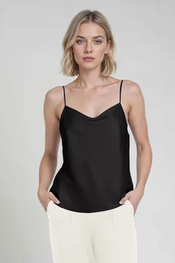 Neu Nomads Neu Nomads Damen vegan Top Camisole Cowl Neck Schwarz – Produktbild 1 von 1