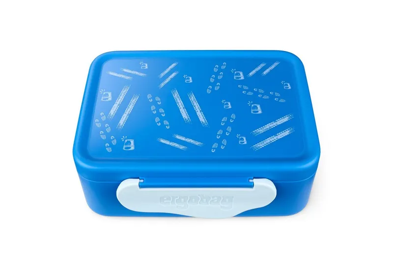 Ergobag Ergobag Trinkflasche Kunststoff Brotdose Blaulicht, Brotbox, Lunchbox, Pausenbox, Snackbox, Blau, – Produktbild 1 von 4