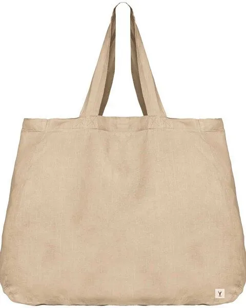 YTWOO YTWOO Große Shopping Bag aus Leinen, Beige, – Produktbild 1 von 4