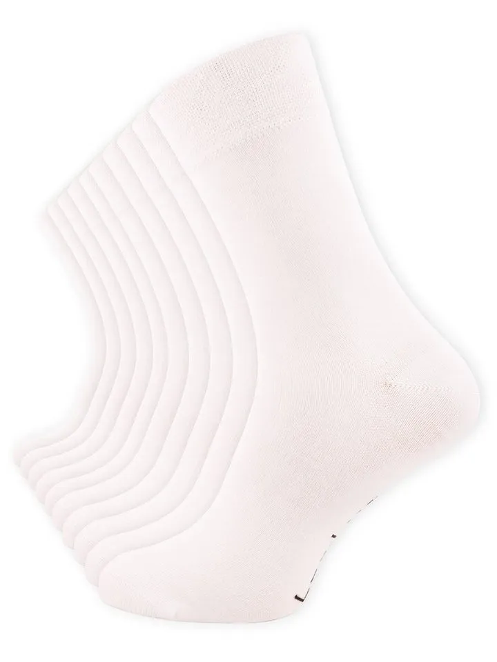Cotton Prime® Socken Bambussocken ohne Gummibund (10-Paar) weich und atmungsaktiv durch Viskose, Weiß, – Produktbild 1 von 3