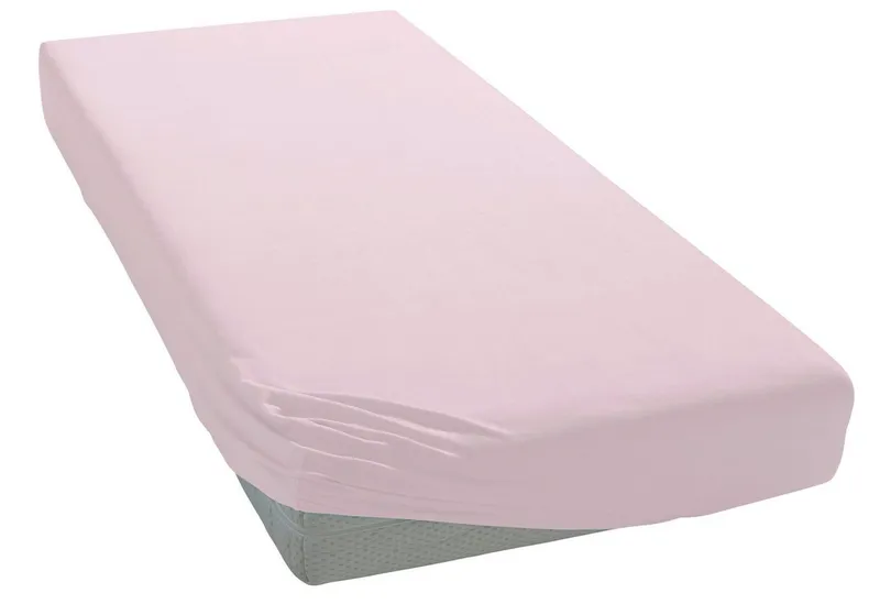 OTTO home Spannbettlaken MATILDA Jersey 160 g/m², 97% Bio-Baumwolle 3% Elasthan, Bettlaken, Jersey, Gummizug: rundum, (1 Stück), Bettlaken Bio-Baumwolle, für Matratzen bis 30cm Höhe, perfekter Sitz, Rosa, – Produktbild 1 von 4