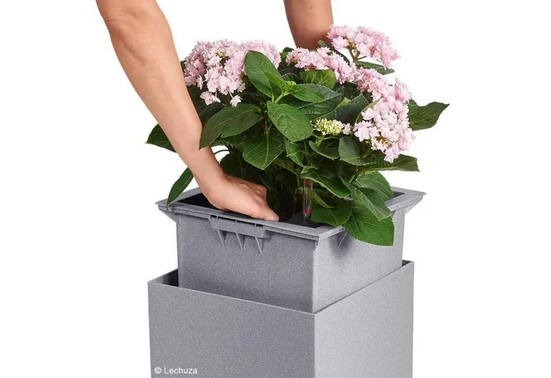 Lechuza® Lechuza® Pflanzkübel Pflanzsäule Canto Stone 30 high graphitschwarz (Komplettset), Schwarz, – Produktbild 5 von 6