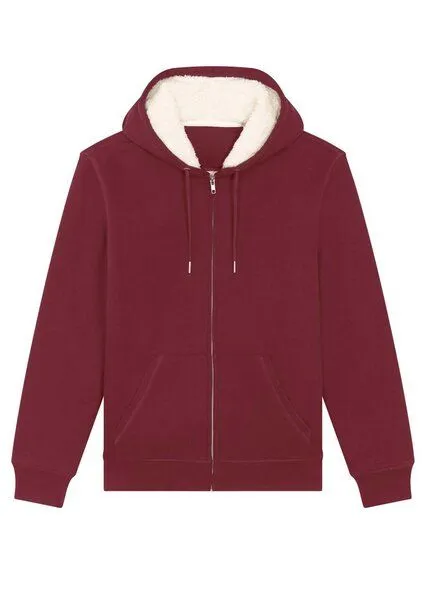 Human Family Voll gefütterte Unisex Sweatjacke "Heat Up" von Human Family, Burgundy, – Produktbild 1 von 4