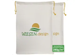 WIESEN.design Wäschesack Set, Baumwollbeutel mit Kordelzug, verstärkte Nähte, außergewöhnliche Grammatur von 280g/m² - EINZIGARTIG – Produktbild 1 von 1