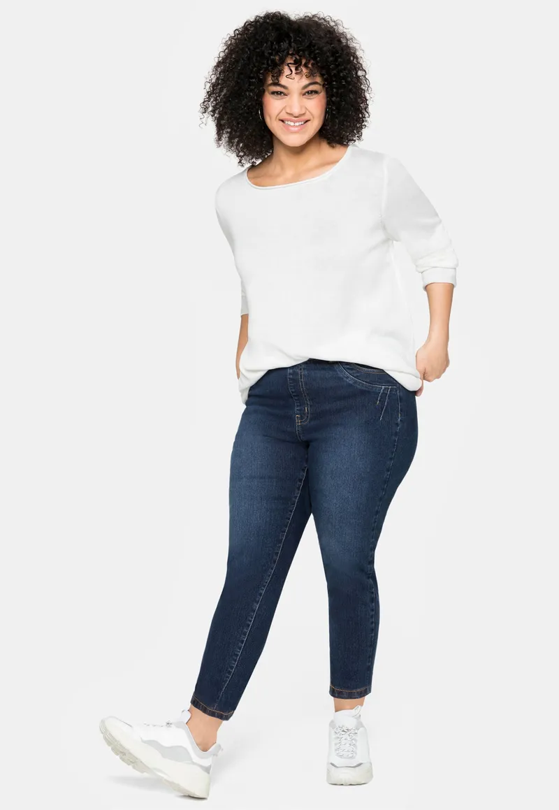 sheego Jeggings dark blue denim, Dark blue denim, – Produktbild 2 von 2