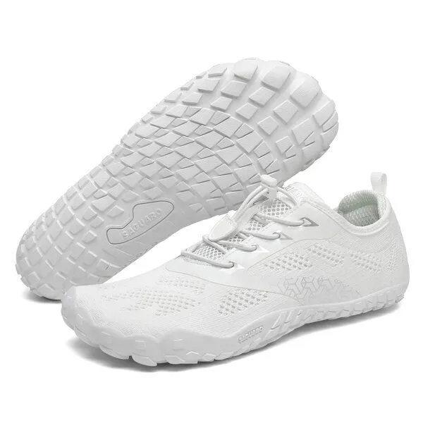 SAGUARO SAGUARO Barfußschuhe vegan Sport-Schuhe Damen Herren Minimalschuhe Laufschuhe, Weiß 052, – Produktbild 1 von 4