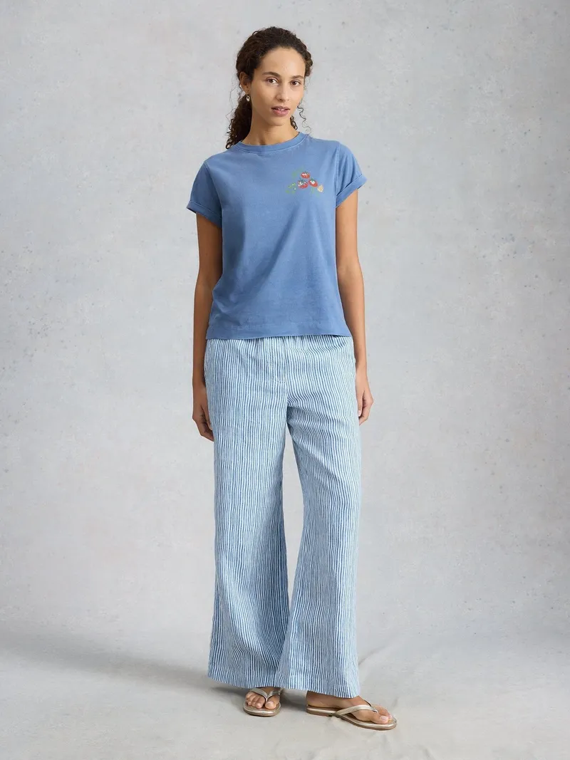 White Stuff Grafik-T-Shirt Gina - 40, Blau multi, – Produktbild 2 von 4