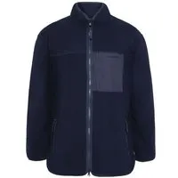 KnowledgeCotton Apparel KnowledgeCotton Apparel Lockere Fleecejacke mit Reißverschluss - recycelt - GRS/Vegan, Blau (night sky), – Produktbild 1 von 1