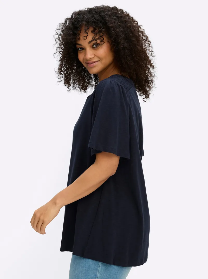 sheego Shirt tiefblau, Tiefblau, – Produktbild 2 von 2