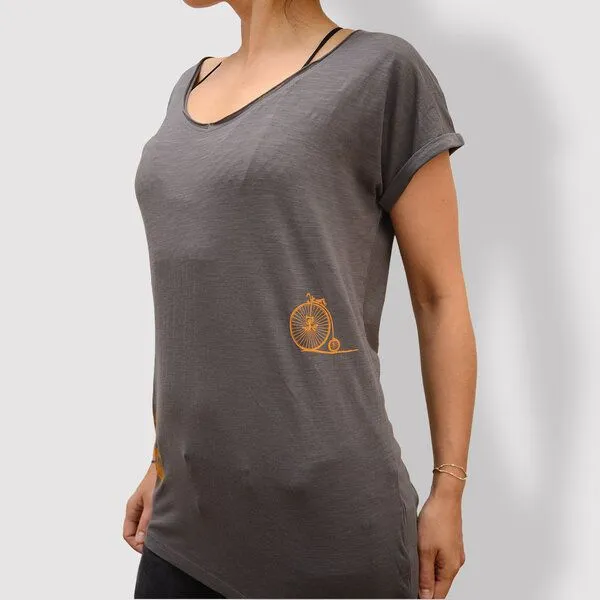 little kiwi little kiwi Damen T-Shirt "Verreisen", Anthracite, – Produktbild 2 von 4