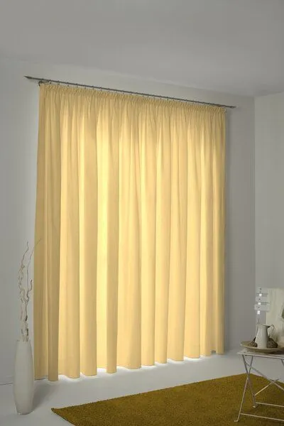 Nature by Adam Nature by Adam Vorhang aus 100% Bio-Baumwolle - Made in Germany - Uni Collection light, Dunkelgelb, – Produktbild 7 von 7