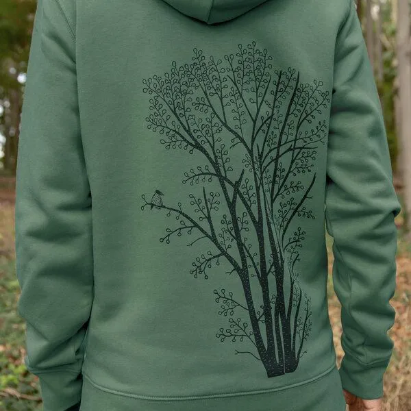 Cmig Cmig Unisex Hoodie Erle mit Elster, Green bay (grün), – Produktbild 2 von 4