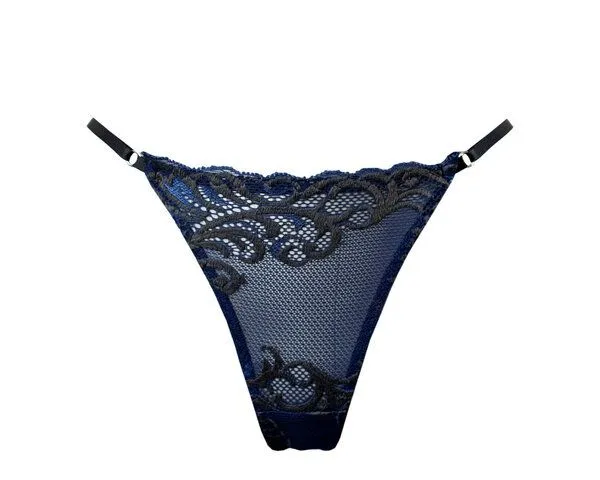 Anekdot Anekdot Slip Saga String, Navy, – Produktbild 2 von 4