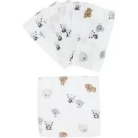 NoWaste Wrapping NoWaste Wrapping NoWaste Stofftaschentücher Taschentücher aus Stoff 10er SET ver. Motive, Weiß (teddy), – Produktbild 1 von 1