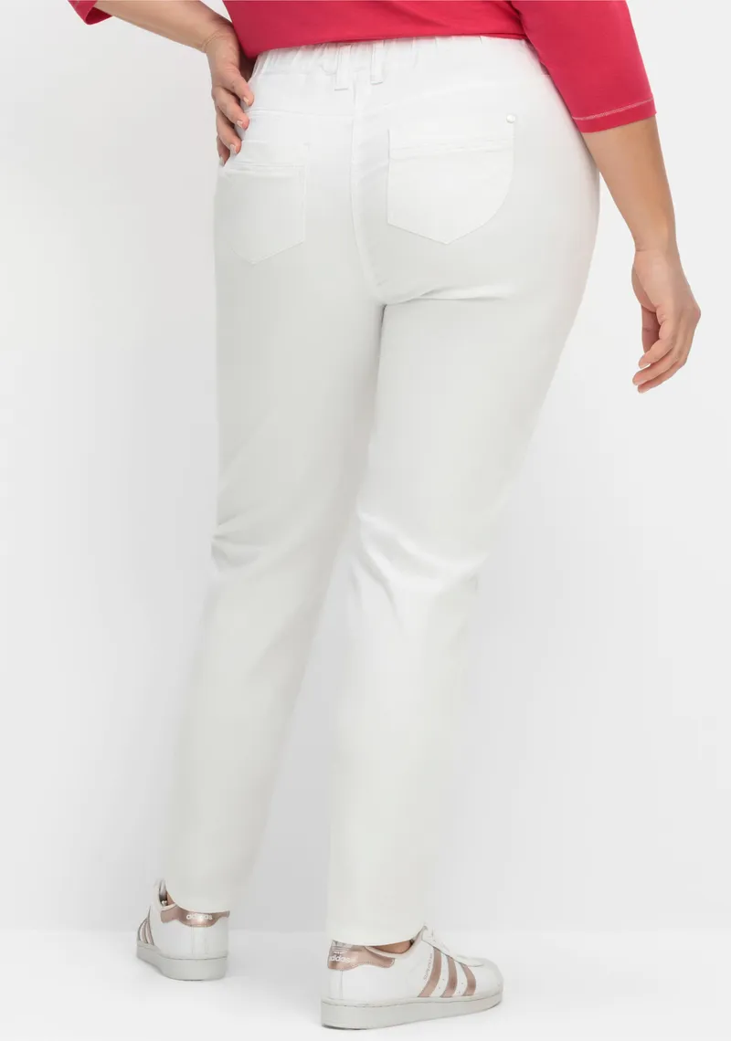 sheego Schlupfhose weiß, Weiß, – Produktbild 2 von 2