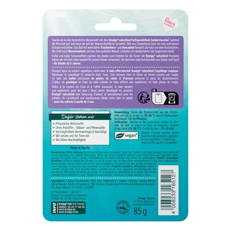 Kneipp Kneipp Naturkind Zaubermuschel Farbsprudelbad – Produktbild 2 von 3