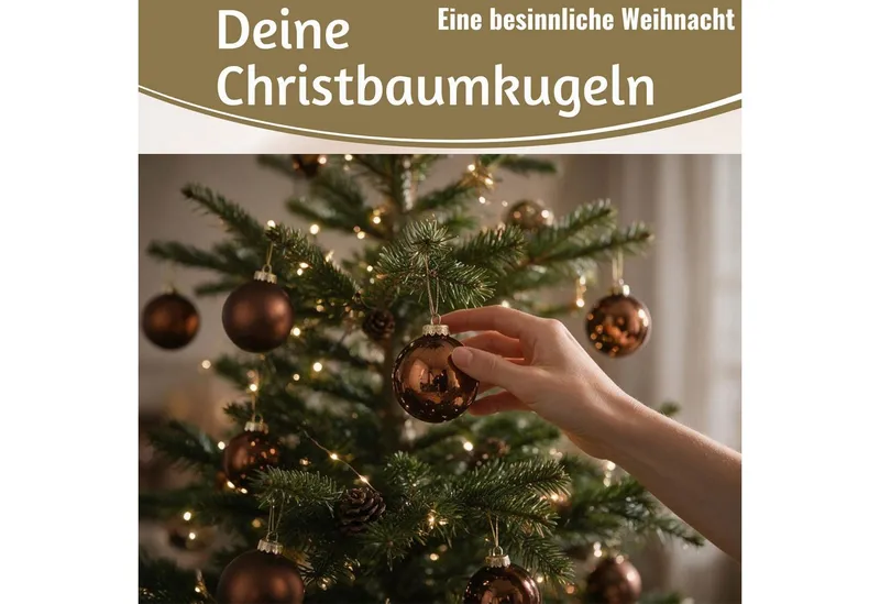 LS-LebenStil Weihnachtsbaumkugel 18-20 Design Glas Weihnachtskugeln 6cm Braun Espresso Christbaum Deko (18 St), Edle Weihnachtsdeko Matt / Glänzend Weihnachtsbaumschmuck Deko Kugeln, Braun, – Produktbild 3 von 5
