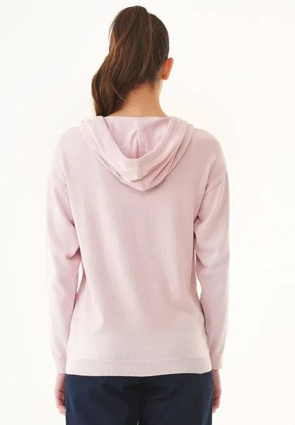 ORGANICATION ORGANICATION Feinstrick-Hoodie aus Bio-Baumwolle, Soft pink, – Produktbild 4 von 4