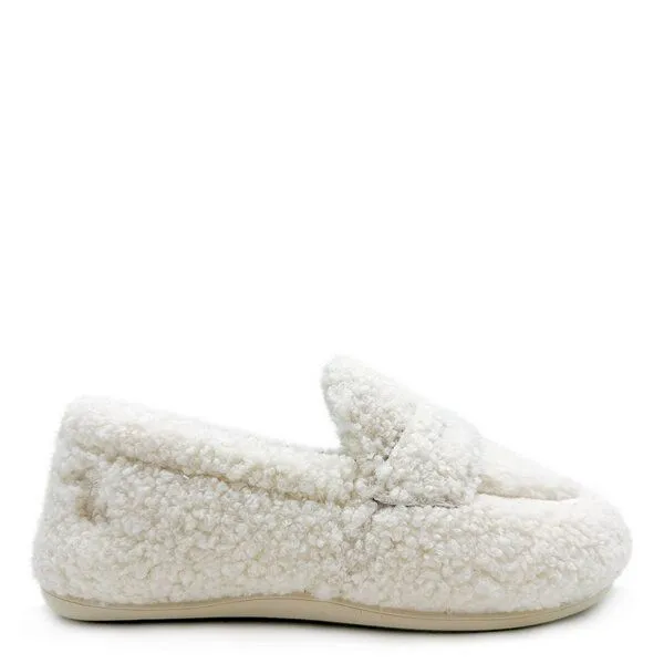 thies thies 1856 ® Rec Teddy Loafer aus rec. Kunstfell, Off white, – Produktbild 1 von 4