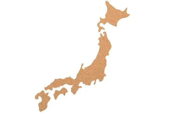 Kork-Deko Kork-Deko Japan als Pinnwand aus Kork XXL ca. 80x50 cm | Umriss Japan – Produktbild 2 von 2