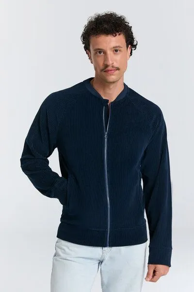 Leela Cotton Leela Cotton Unisex Baseballjacke, Nachtblau, – Produktbild 1 von 4