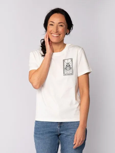watapparel watapparel T-Shirt Frauen Tarot High Priestess, Off white, – Produktbild 1 von 3