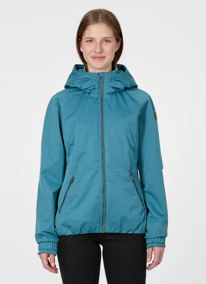 ragwear ragwear Outdoorjacke DIZZIE Wasserabweisend mit Kordelzug am Saum und Reißverschlusstaschen, Grün, – Produktbild 1 von 5