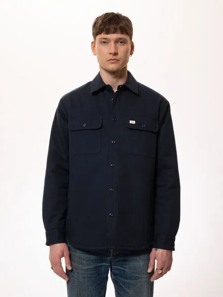 Nudie Jeans Nudie Jeans Hemdjacke Glenn Padded Shirt, Navy (blau), – Produktbild 2 von 3