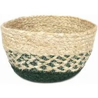 El Puente El Puente Korb | Fair Trade & Handmade aus Bangladesch, Grün,natur, – Produktbild 1 von 1