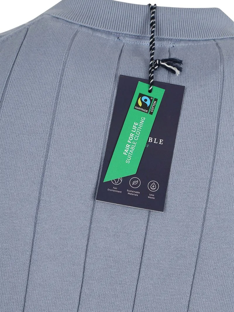 Suitable Suitable Respect Poloshirt Drop Needle Stahlblau - Größe XXL, Blau, – Produktbild 5 von 5