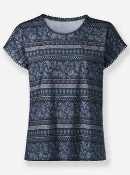 Witt Print-Shirt marine-ecru-bedruckt – Produktbild 1 von 1