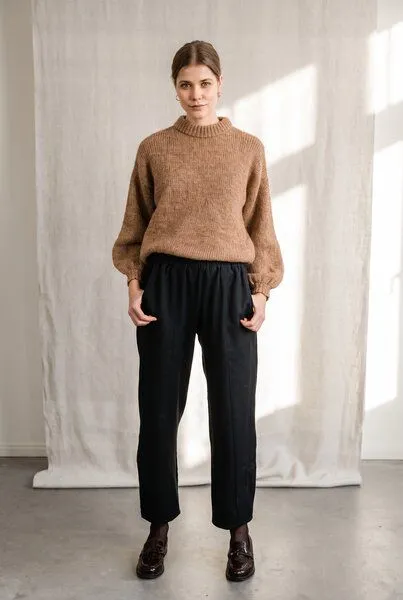 Jyoti - Fair Works Jyoti - Fair Works Baumwoll Hose Sitaphal, Schwarz, – Produktbild 3 von 4