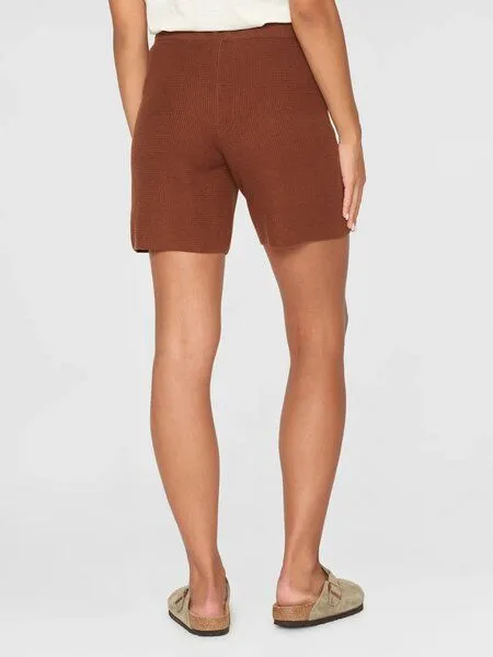 KnowledgeCotton Apparel KnowledgeCotton Apparel Gale Mid-Rise Racking Stitch Shorts, Braun (tiramisu), – Produktbild 4 von 4
