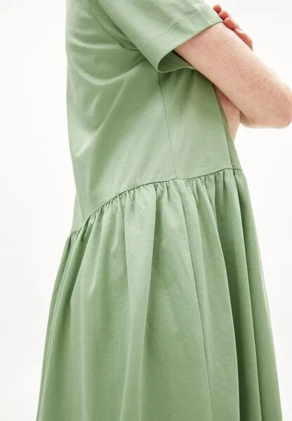 ARMEDANGELS ARMEDANGELS FELIAA MERCERIZED - Damen Jerseykleid aus Bio-Baumwolle, Smith green, – Produktbild 3 von 4