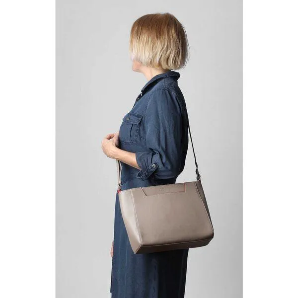 Vargu Vargu Leder-Umhängetasche Sandrin 1, Taupe, – Produktbild 3 von 4